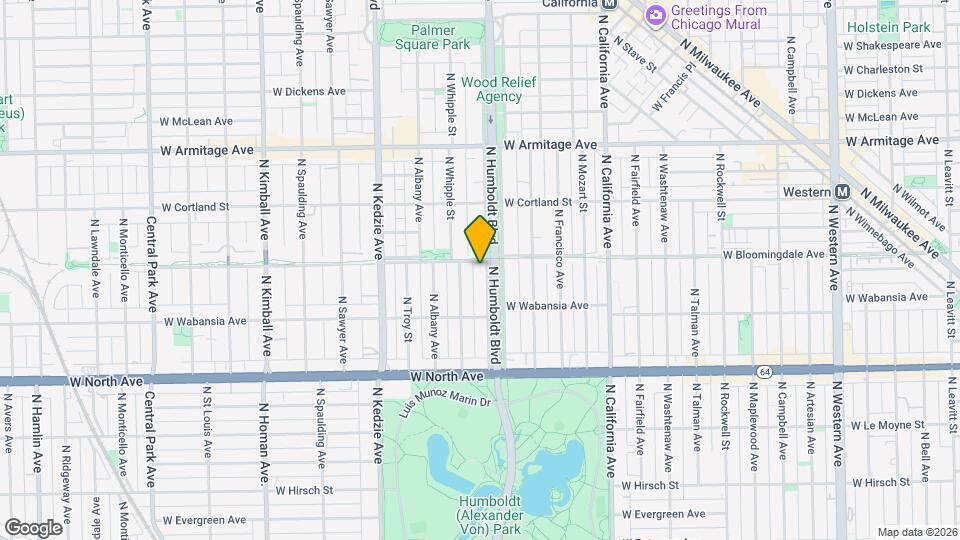 1750 N Humboldt Blvd, Unit J09P Map and Location Details