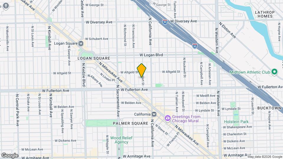 2430 N Mozart St, Unit 2 Map and Location Details