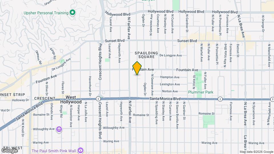 1223 N Orange Grove Ave, Unit WHOLE HOUSE Map and Location Details