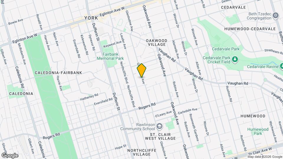 412 Glenholme Ave Map and Location Details