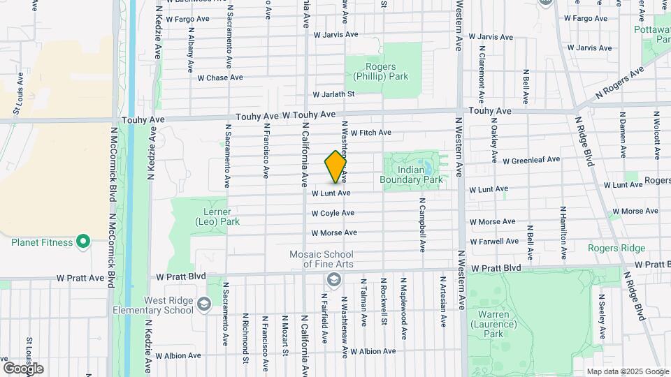 2704 W Lunt Ave Map and Location Details