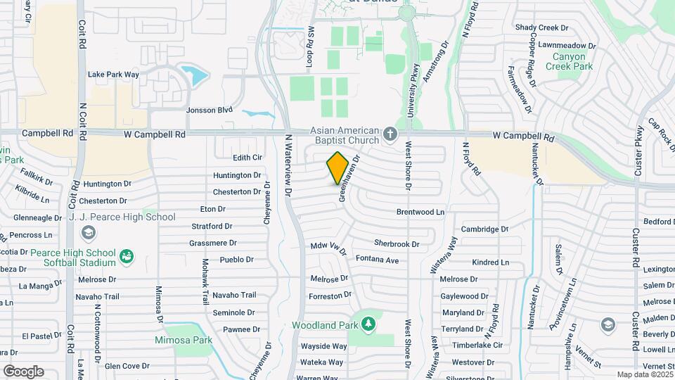1619 Greenhaven Dr Map and Location Details