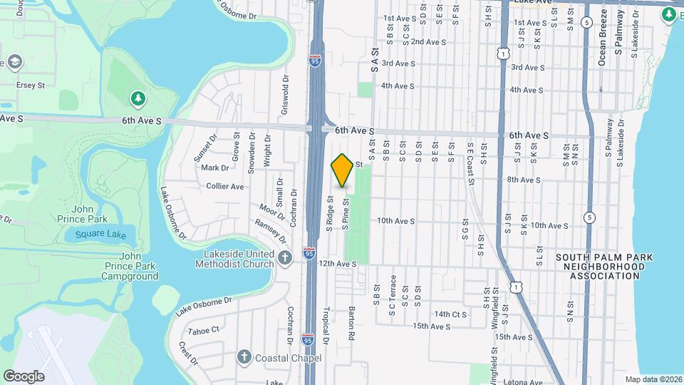 727 S Pine St Map and Location Details