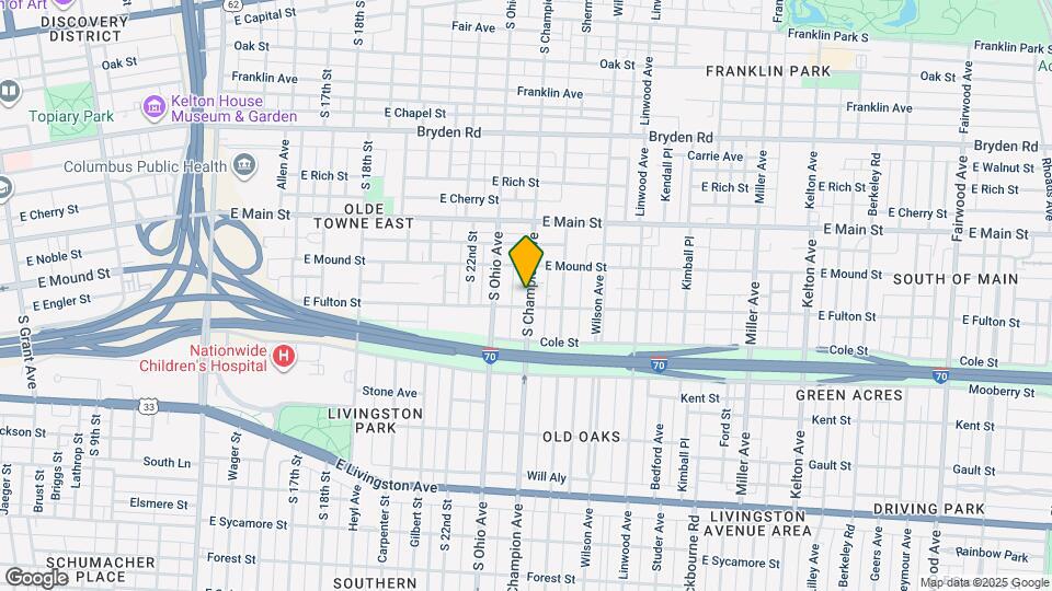 483 S Champion Ave Map and Location Details