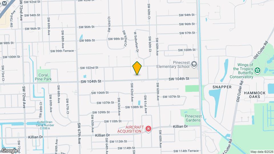 6121 SW 104th St Mapa y Detalles de la Ubicación