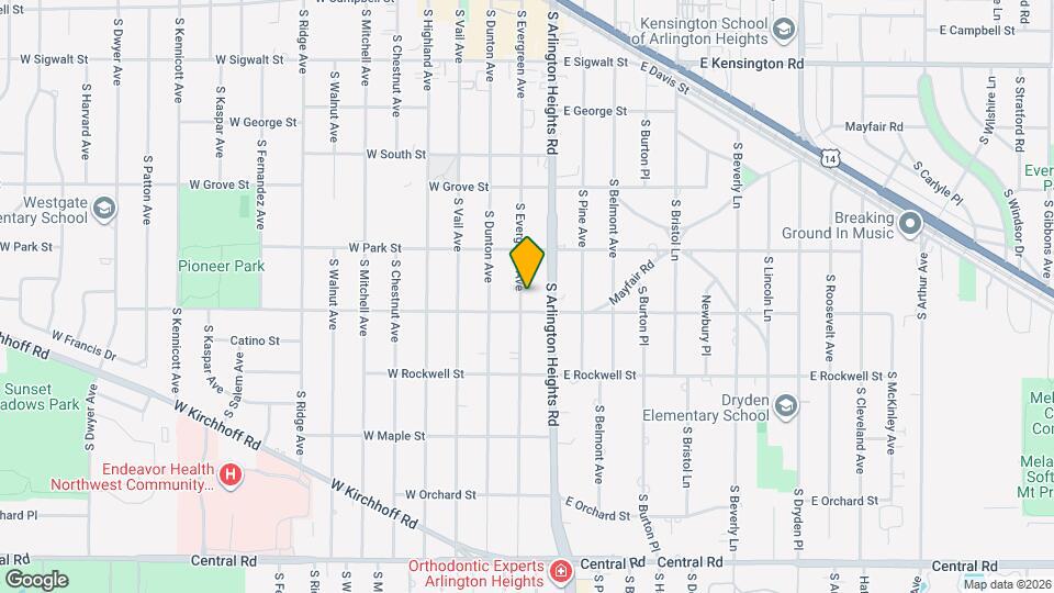 539 S Evergreen Ave Map and Location Details