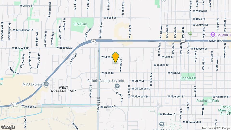 1612 W Olive St Map and Location Details
