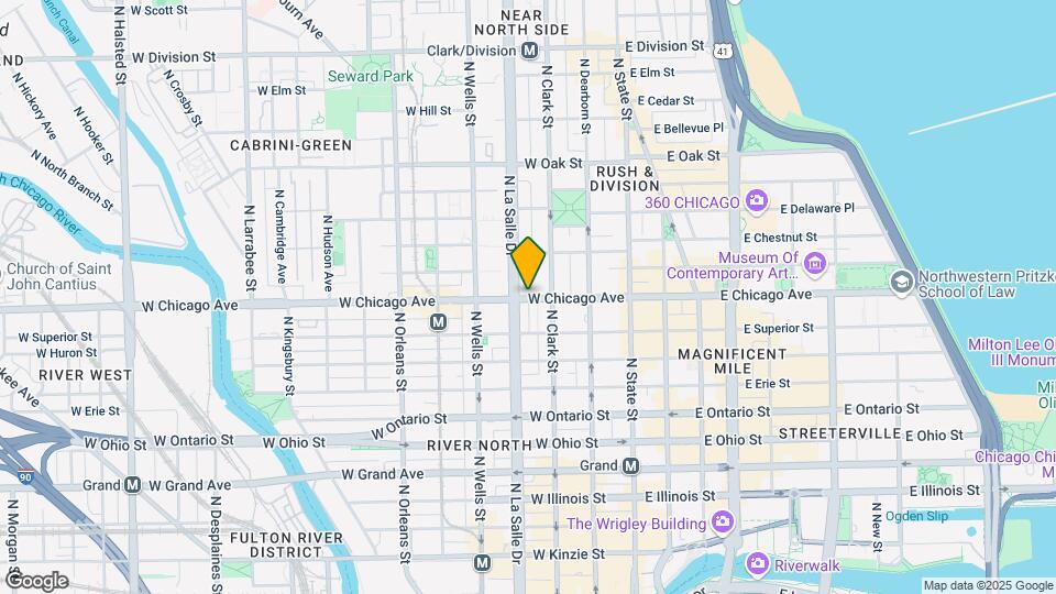 130 W Chicago Map and Location Details