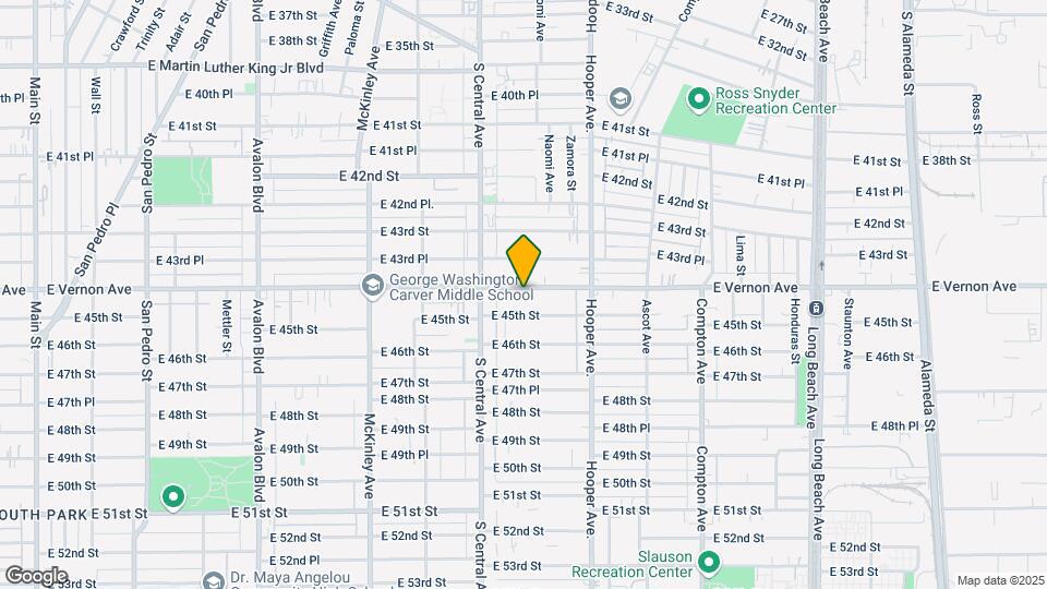 1168 E Vernon Ave Map and Location Details