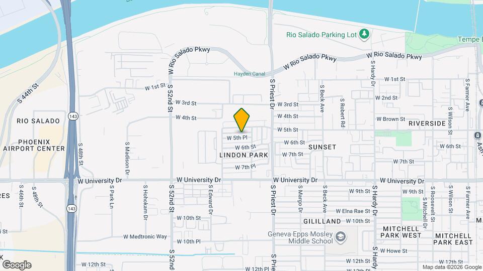 1518 W 5th Pl Map and Location Details