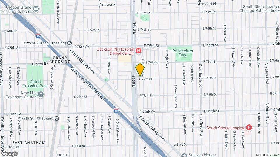 1617 E 77th St, Unit 1 Map and Location Details