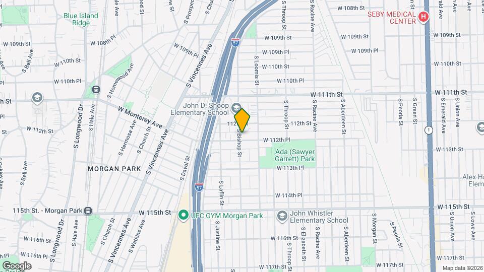 1434 W 112th Pl Map and Location Details