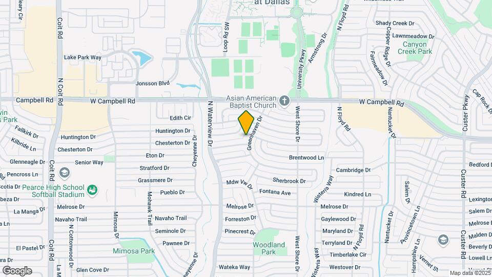 1621 Greenhaven Dr Map and Location Details
