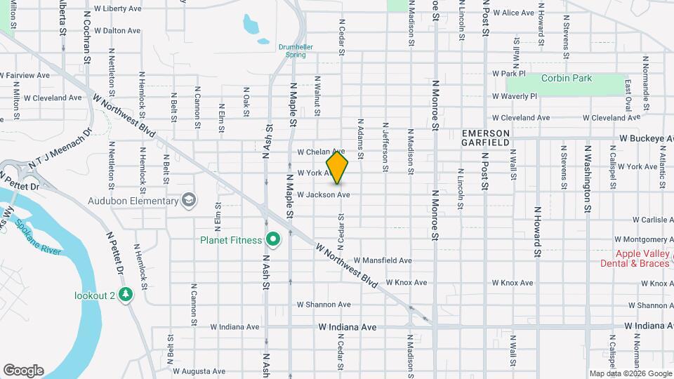 1404 W Jackson Ave Map and Location Details