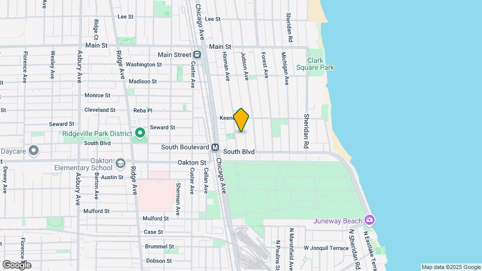 545-555 Hinman Ave Map and Location Details