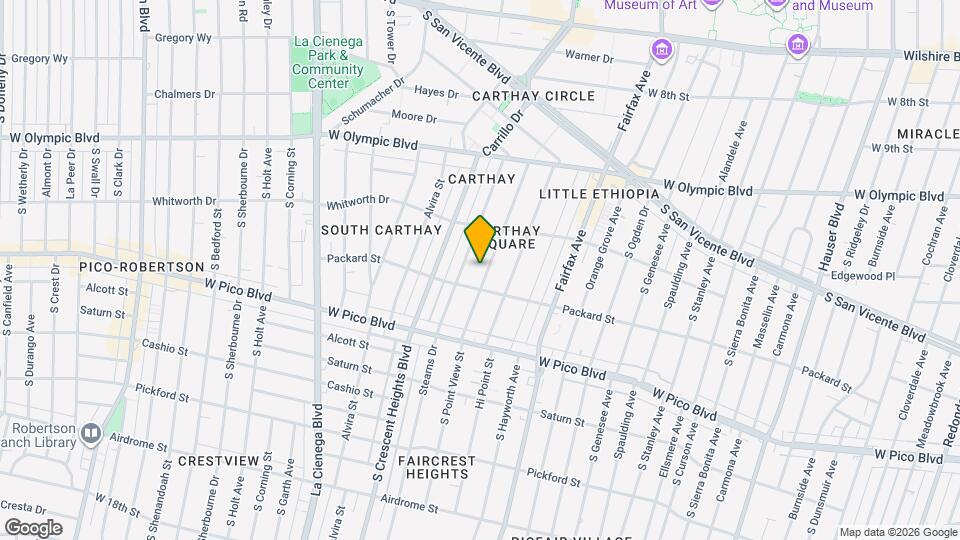 1157 S Point View St Map and Location Details