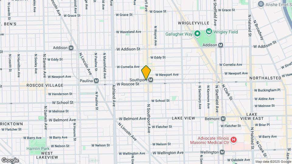 1402-1408 W Roscoe St Mapa y Detalles de la Ubicación