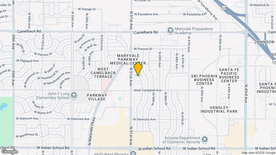 4542 N 50th Dr Map and Location Details
