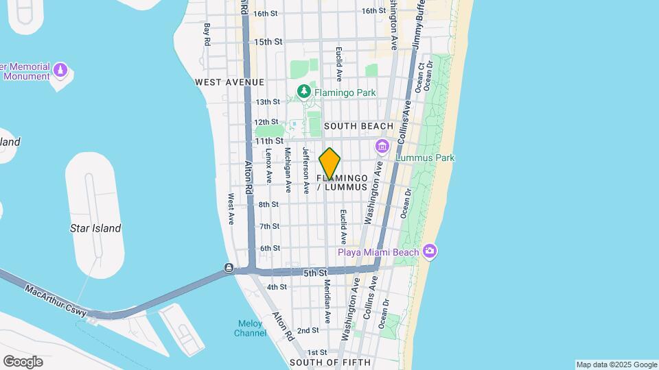 851 Meridian Ave Mapa y Detalles de la Ubicación