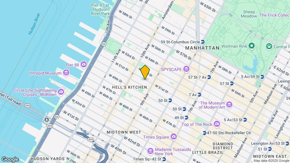 418 W 51st St Map and Location Details