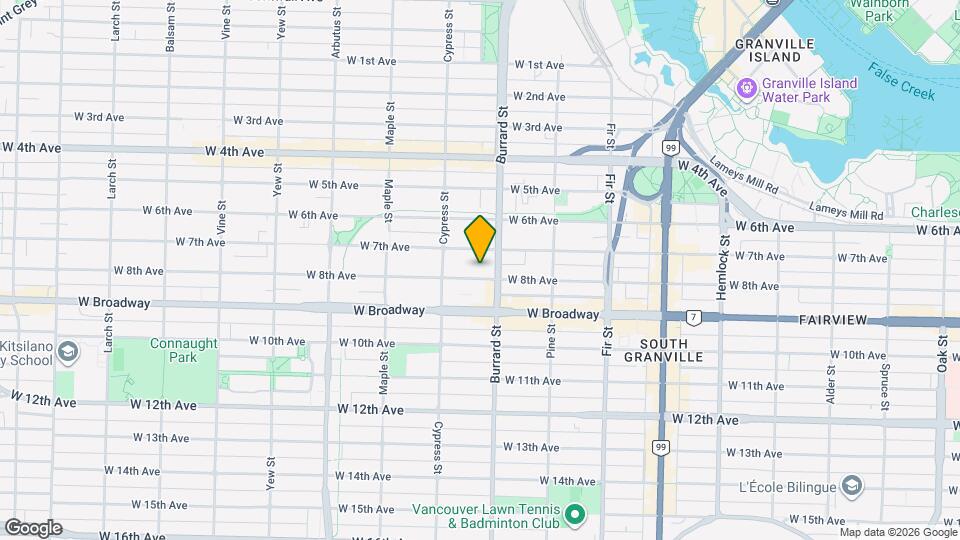 1825 W 8th Ave Map and Location Details