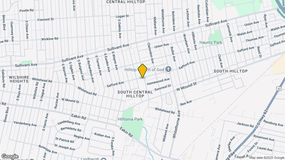 659 S Highland Ave Map and Location Details