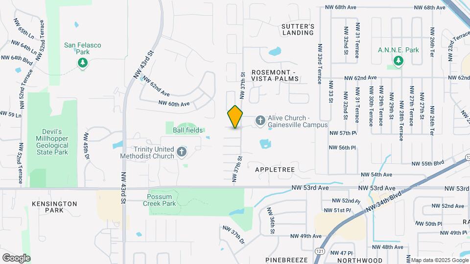 3709 NW 58th Pl Map and Location Details