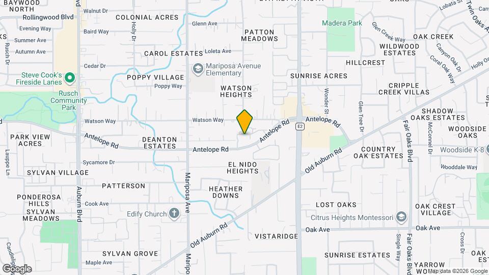 Antelope Creek Apartments Map and Location Details