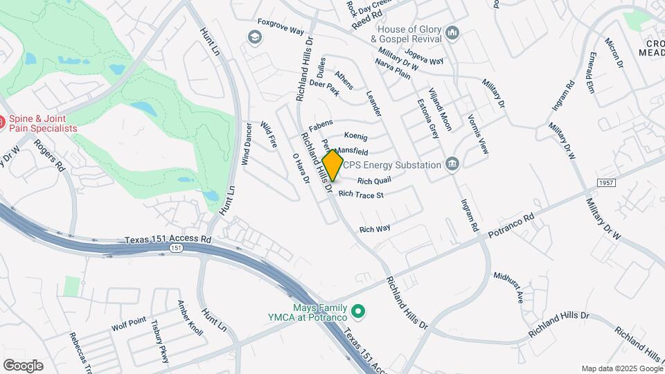 1302 Richland Hills Dr Map and Location Details