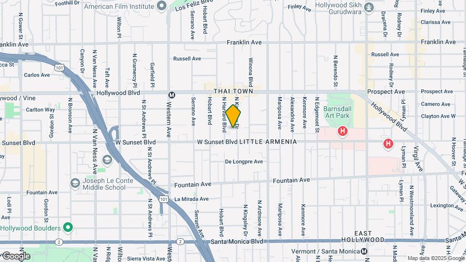 1523 N Kingsley Dr Map and Location Details