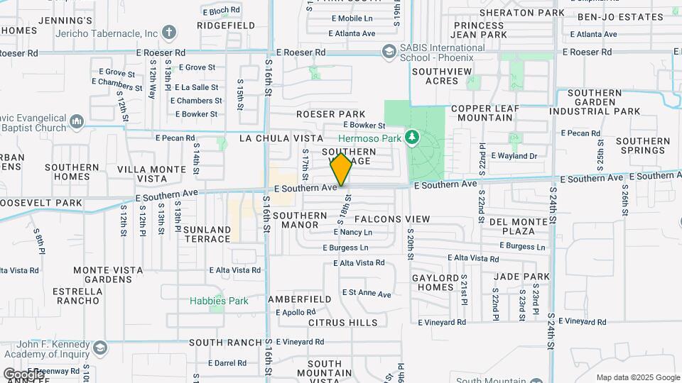 1749 E Southern Ave Mapa y Detalles de la Ubicación
