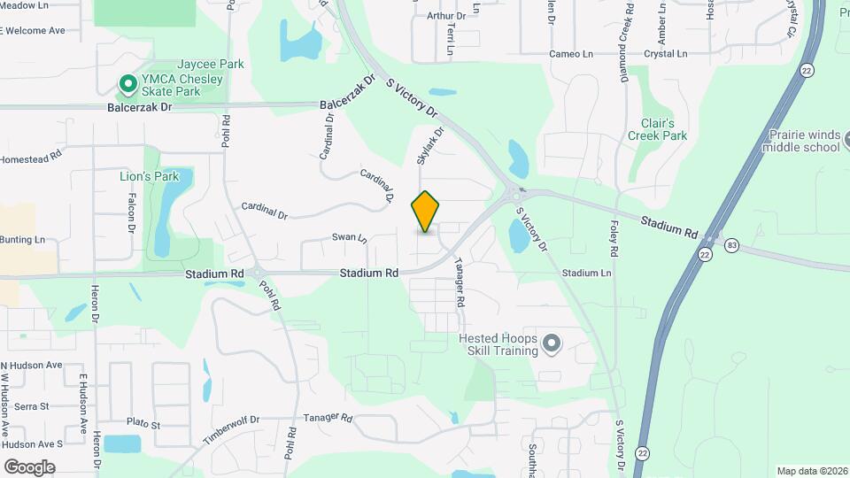 500 S Skylark Trail Map and Location Details