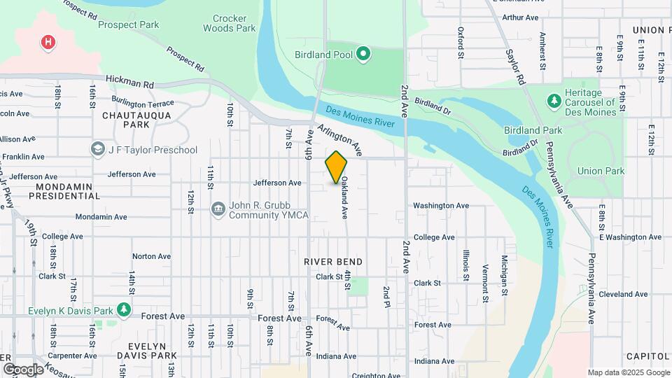 1726 Oakland Ave Map and Location Details