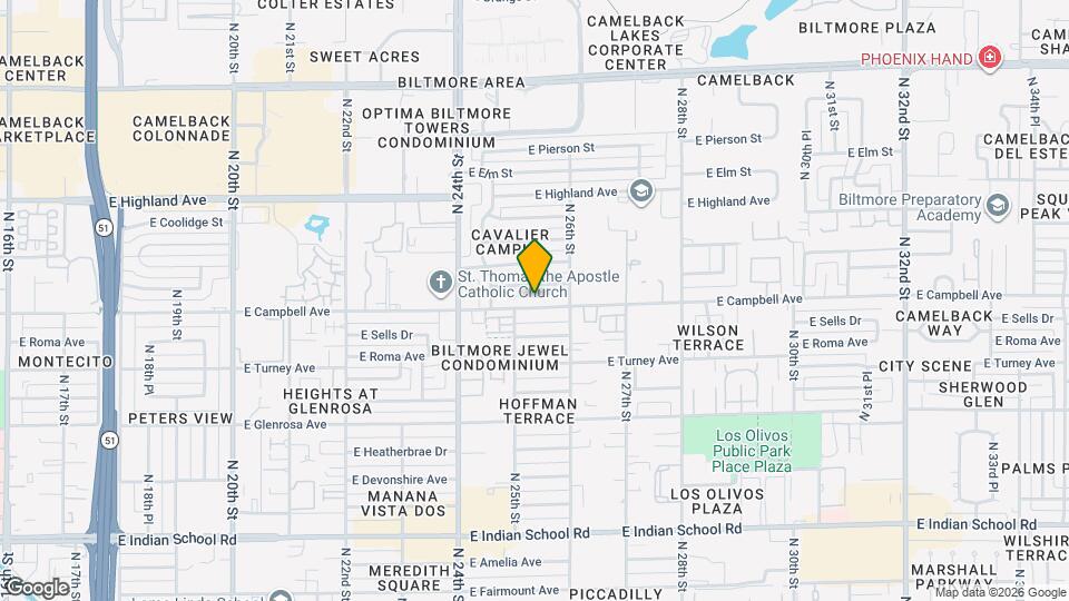 2514 E Campbell Ave Map and Location Details