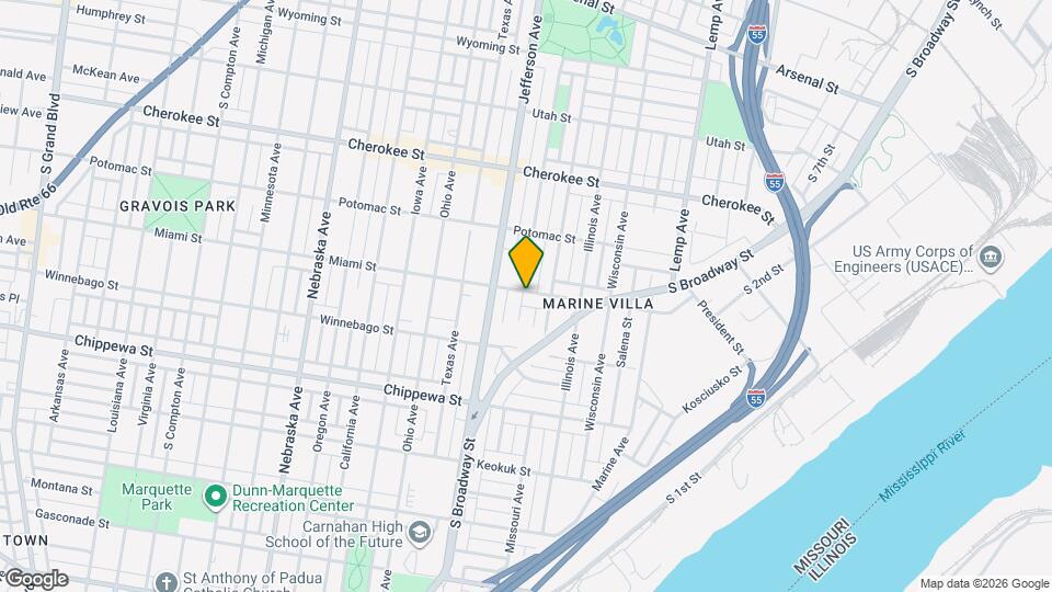 2224 Miami St, Unit 1 Map and Location Details