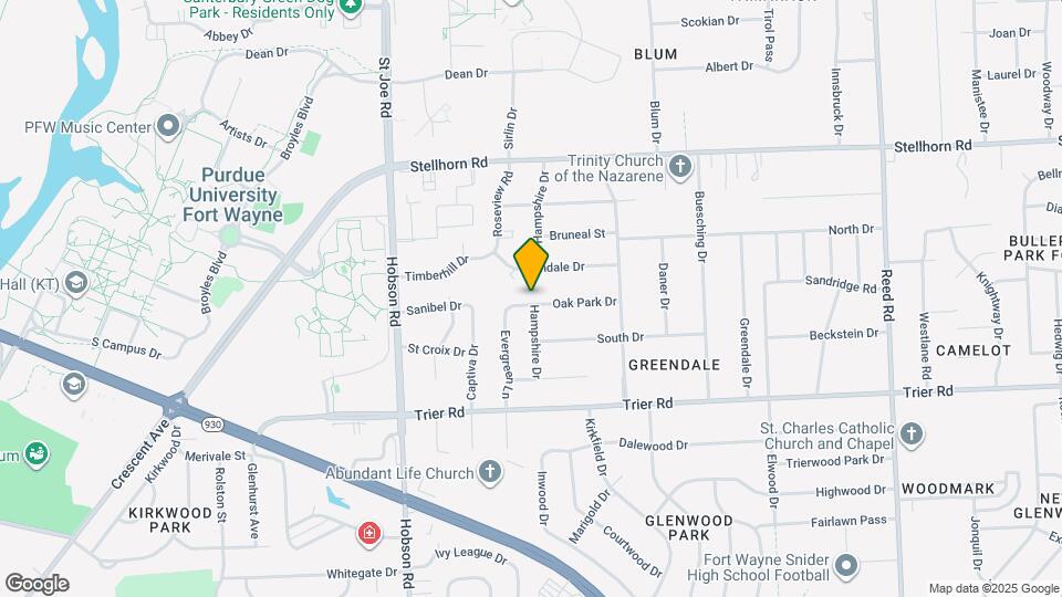 3627 Oak Park Dr Map and Location Details