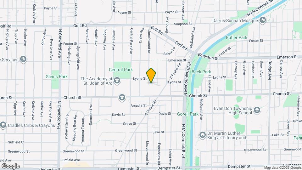 9237 Lincolnwood Dr Map and Location Details