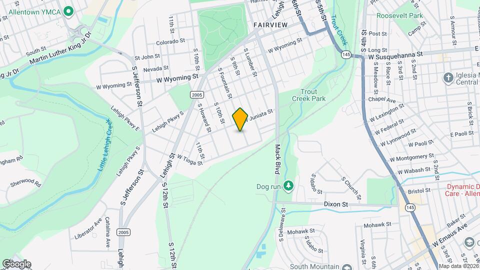 1322 S Fountain St Map and Location Details