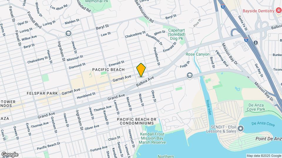 2128 Balboa Ave, Unit 1 Map and Location Details