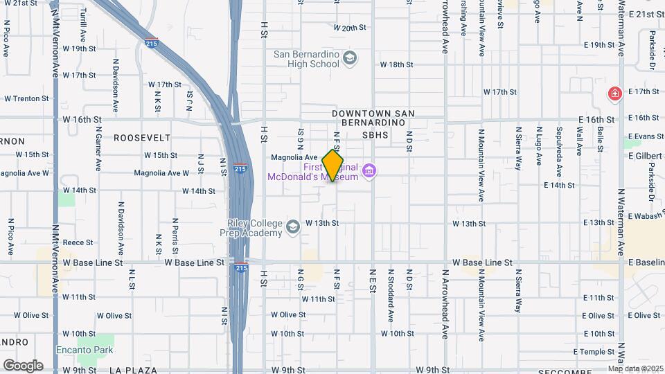 1382-1386 N F St Map and Location Details