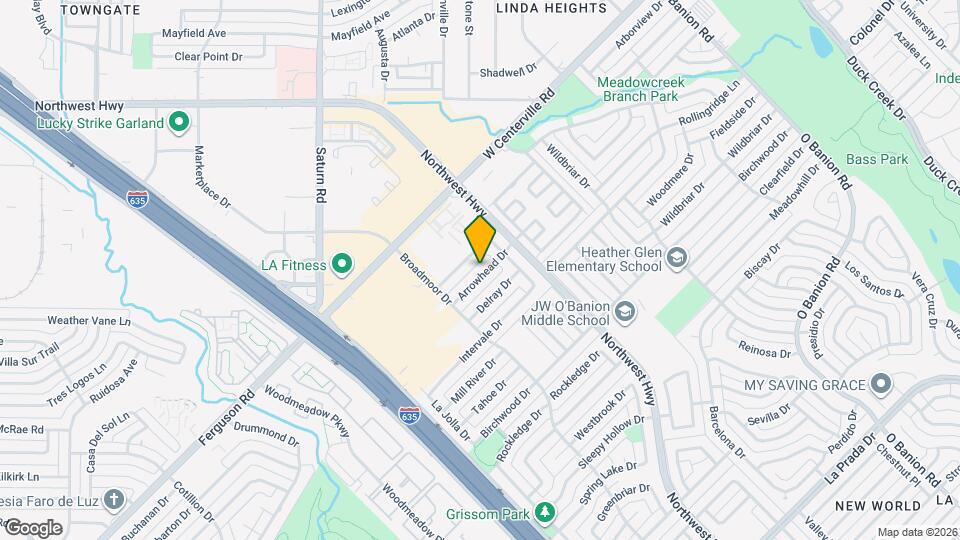 821 Arrowhead Dr Map and Location Details