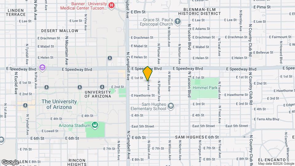 1015 N Olsen Ave Map and Location Details
