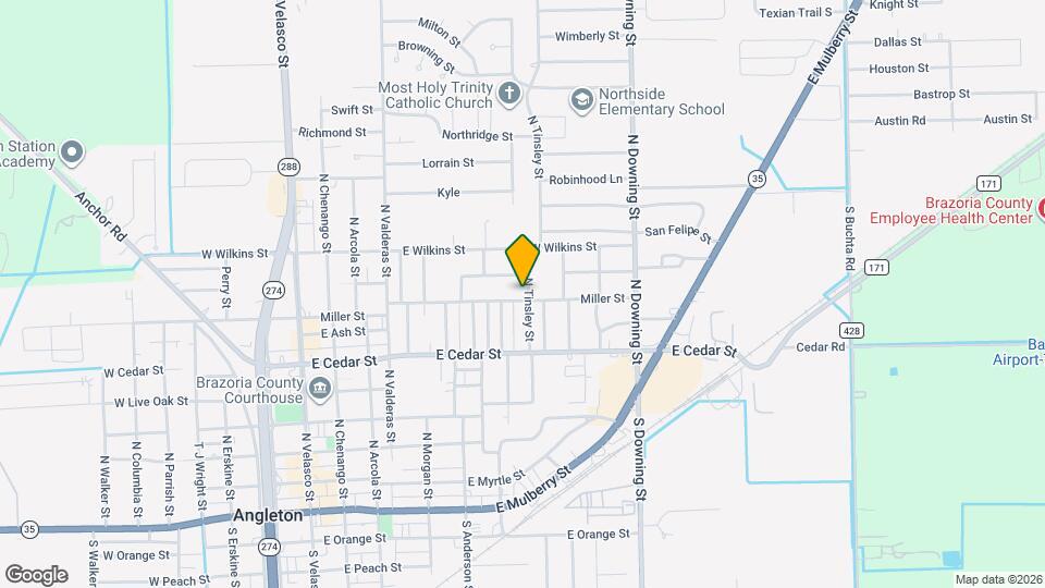 821 Miller St Map and Location Details