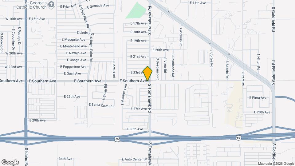 1581 E Southern Ave Map and Location Details