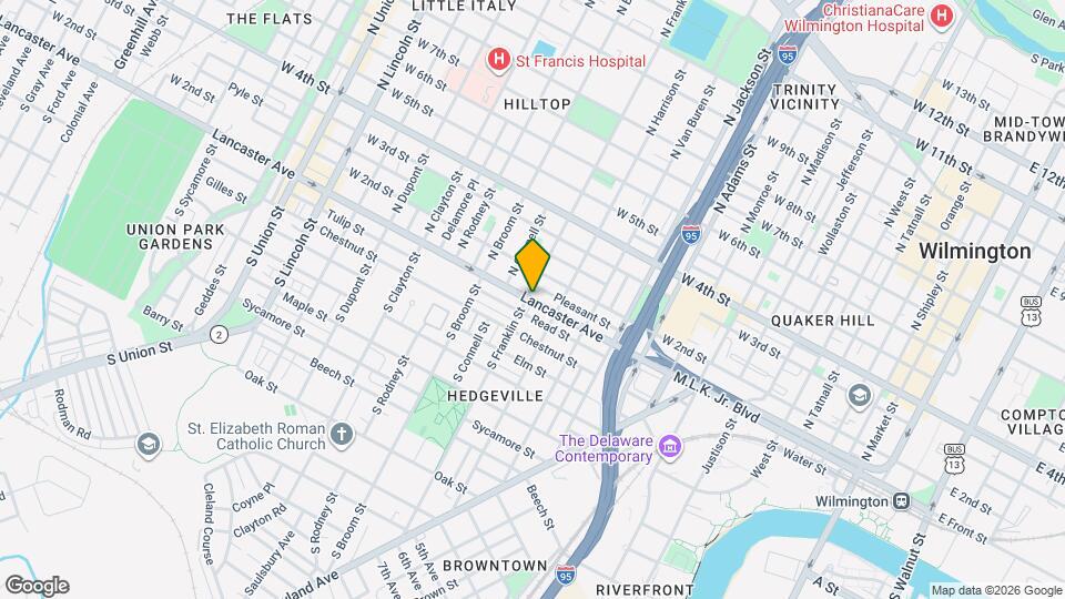 100 N Franklin St Mapa y Detalles de la Ubicación