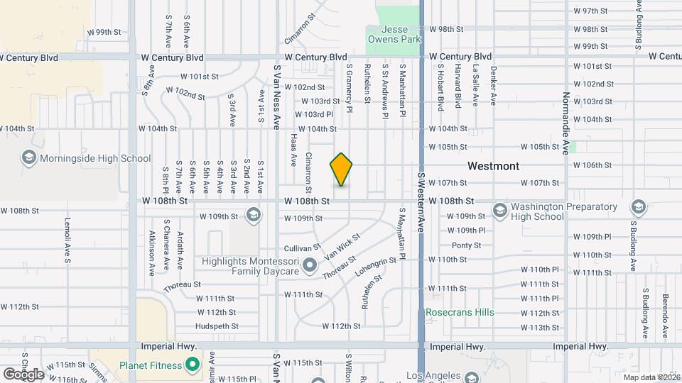 10646 S Wilton Pl Map and Location Details