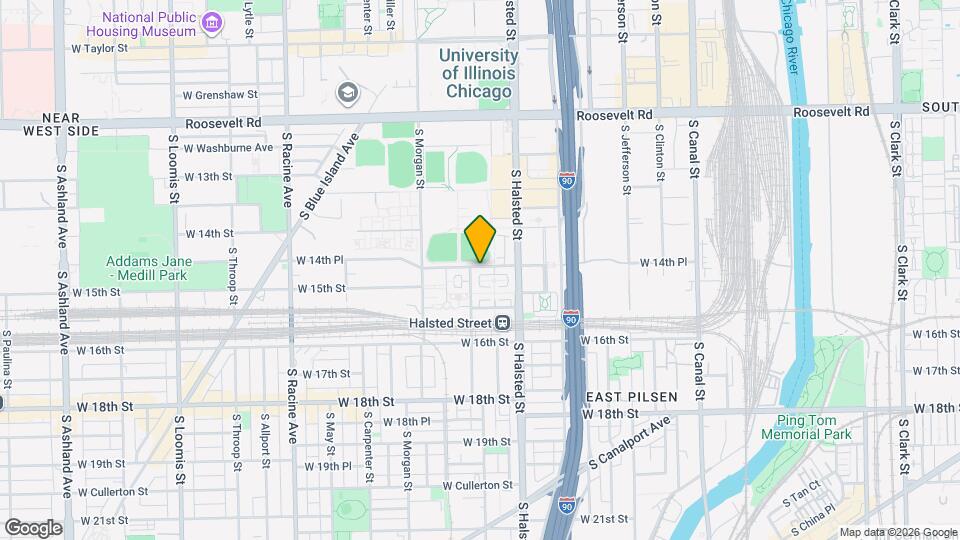 841 W 14th Pl Map and Location Details