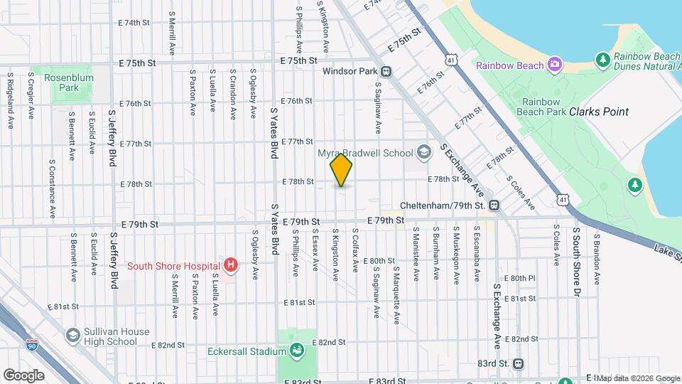 7815 S Kingston Ave Map and Location Details