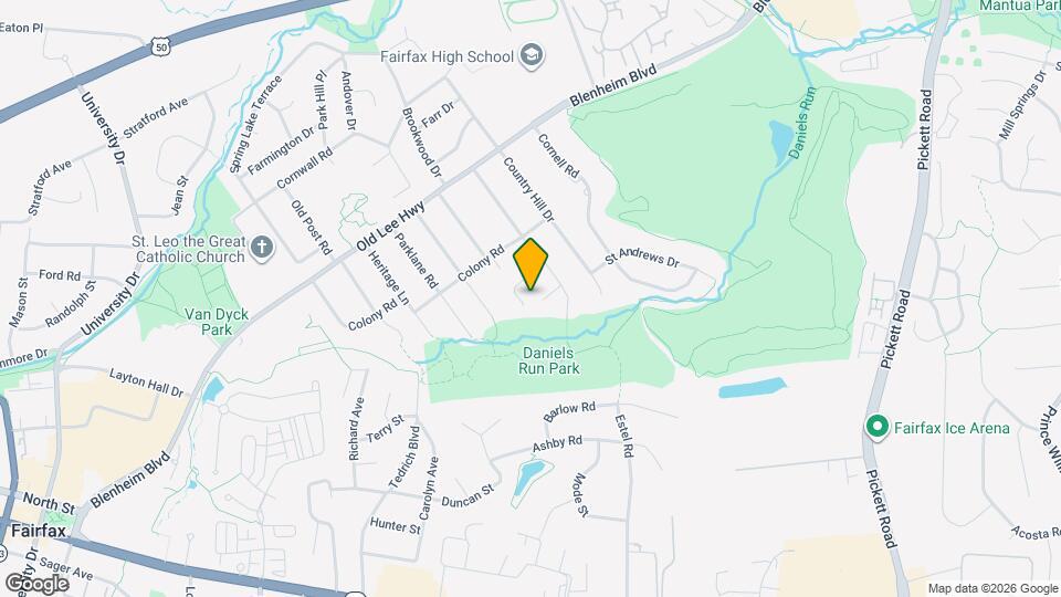 9821 Hampton Ln Map and Location Details