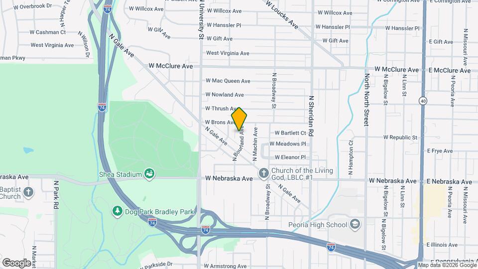 2129 N Bourland Ave Mapa y Detalles de la Ubicación
